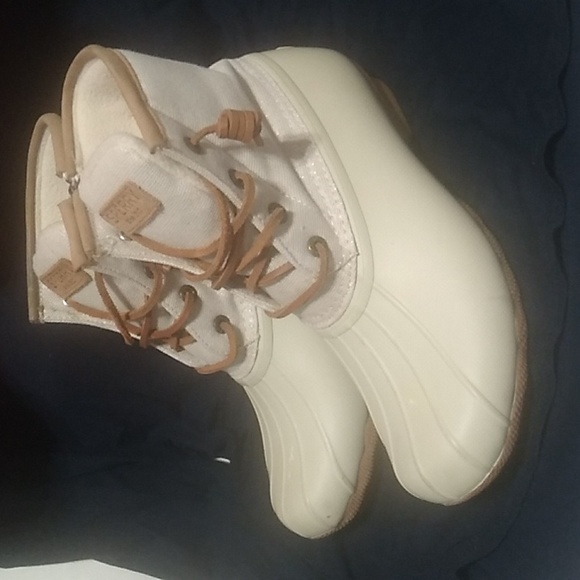 SALE! Sperry Sparkle Duck Boots Sz.6.5M Gently Worn - Picture 4 of 15